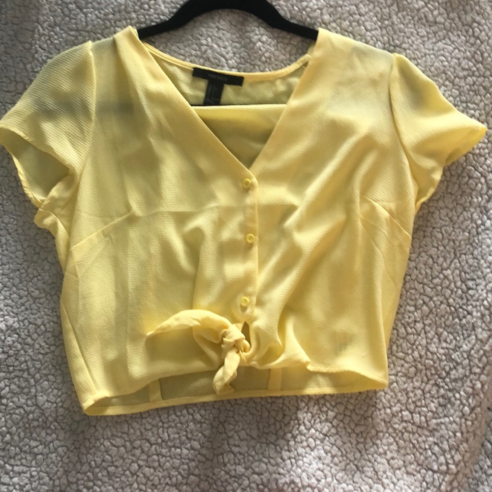 Yellow button up